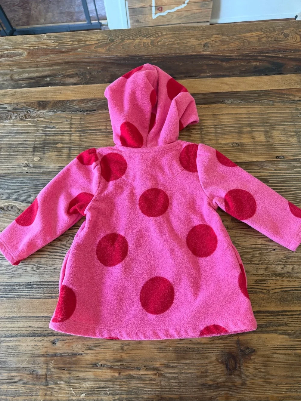 Carter's 6-9 MONTHS Bright Pink Hooded Button Jacket